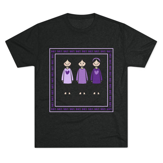 Original Design Square Tri-Blend T-shirt in Tri-Blend Vintage Black | 66 Percent