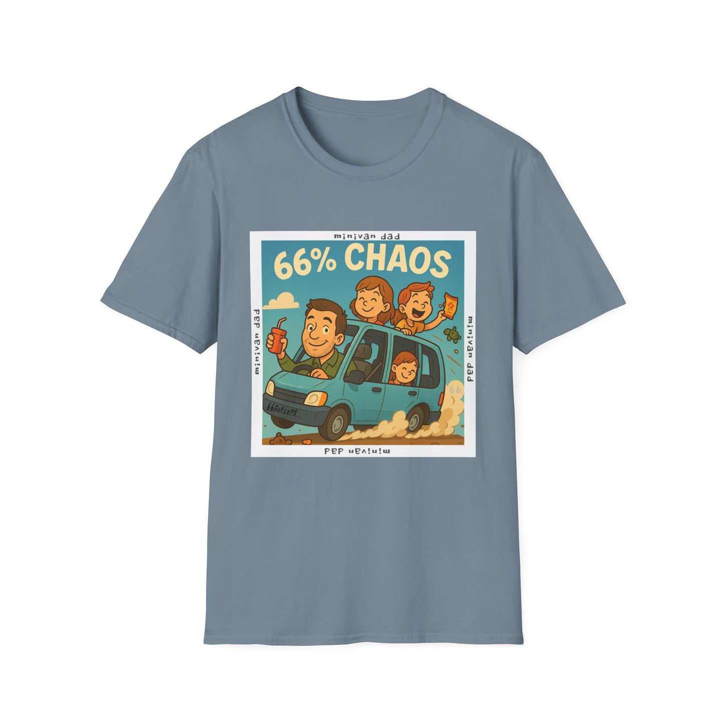 Minivan Dad Chaos Cotton Tee - 66 Percent