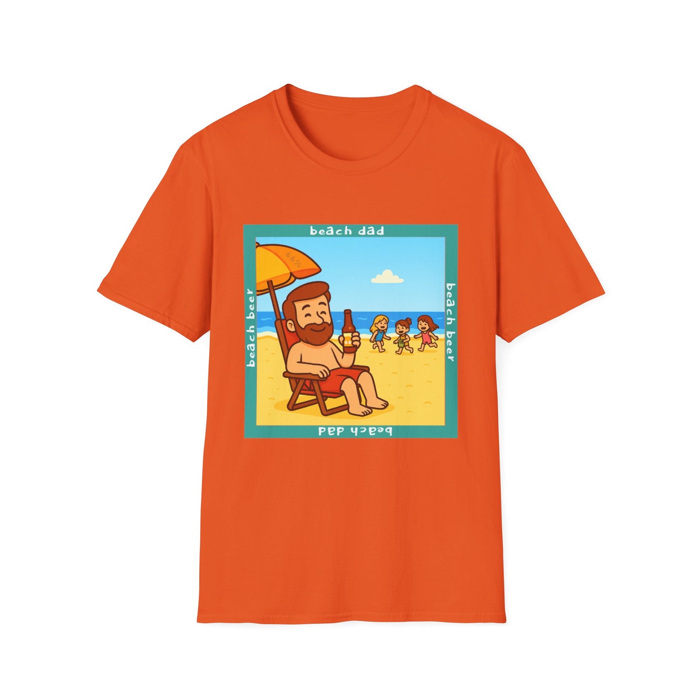 Beach Dad Beach Beer Cotton Tee - 66 Percent