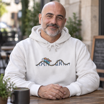 Roller Coaster Lightweight Hoodie in Bright White | 66 Percent