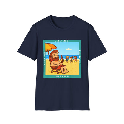 Beach Dad Beach Beer Cotton Tee - 66 Percent