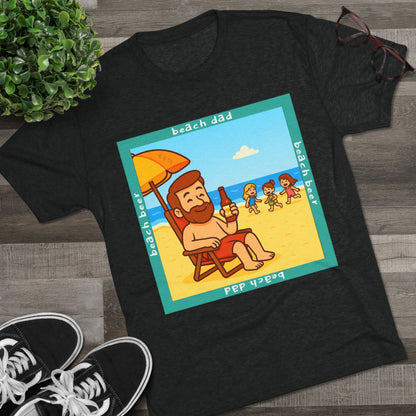 Beach Dad Beach Beer Tri-Blend Tee product view 14 - 66 Percent