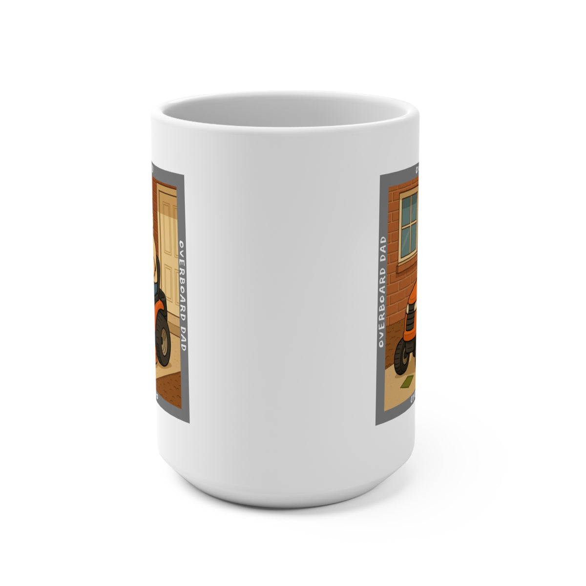 Overboard Dad Mower Mug - 15 oz ceramic mug product image 2