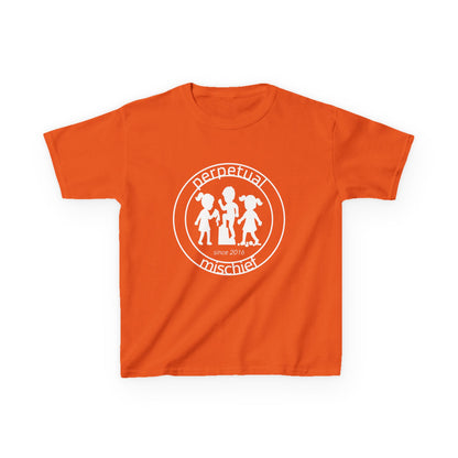 Perpetual Mischief Kids T-shirt in Orange | 66 Percent