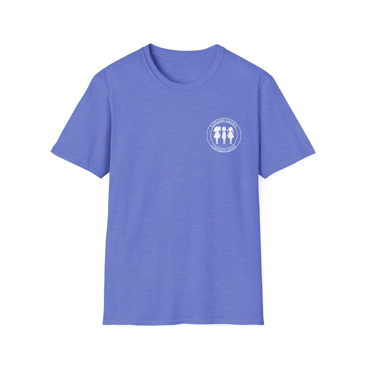 Simple Tasks Complicated - Small Logo Cotton T-shirt in Heather Royal | 66 Percent