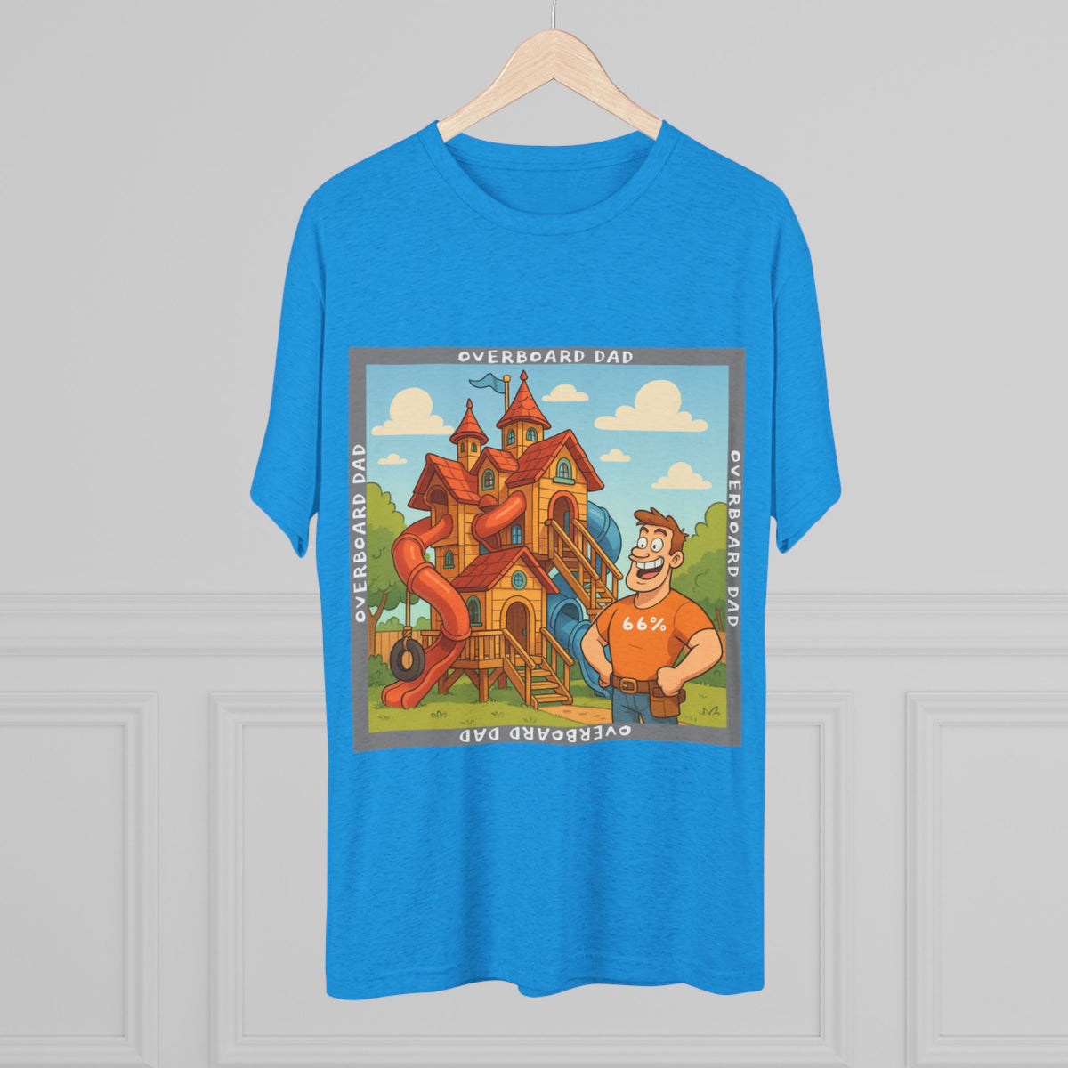 Overboard Dad Playhouse Tri-Blend Tee product view 32 - 66 Percent