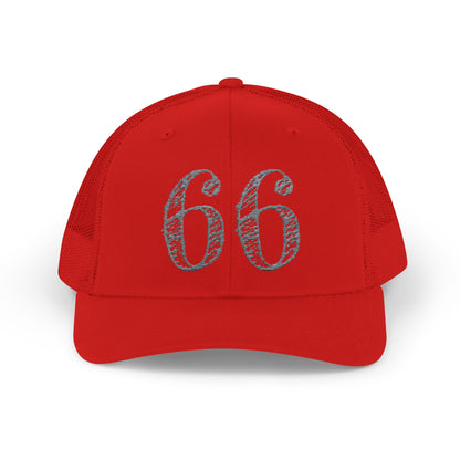 66% Snapback Trucker Hat in Red | 66 Percent