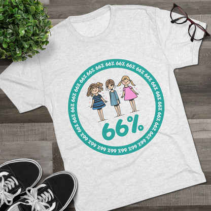 Original Design 3 Girls Tri-Blend Tee product view 12 - 66 Percent