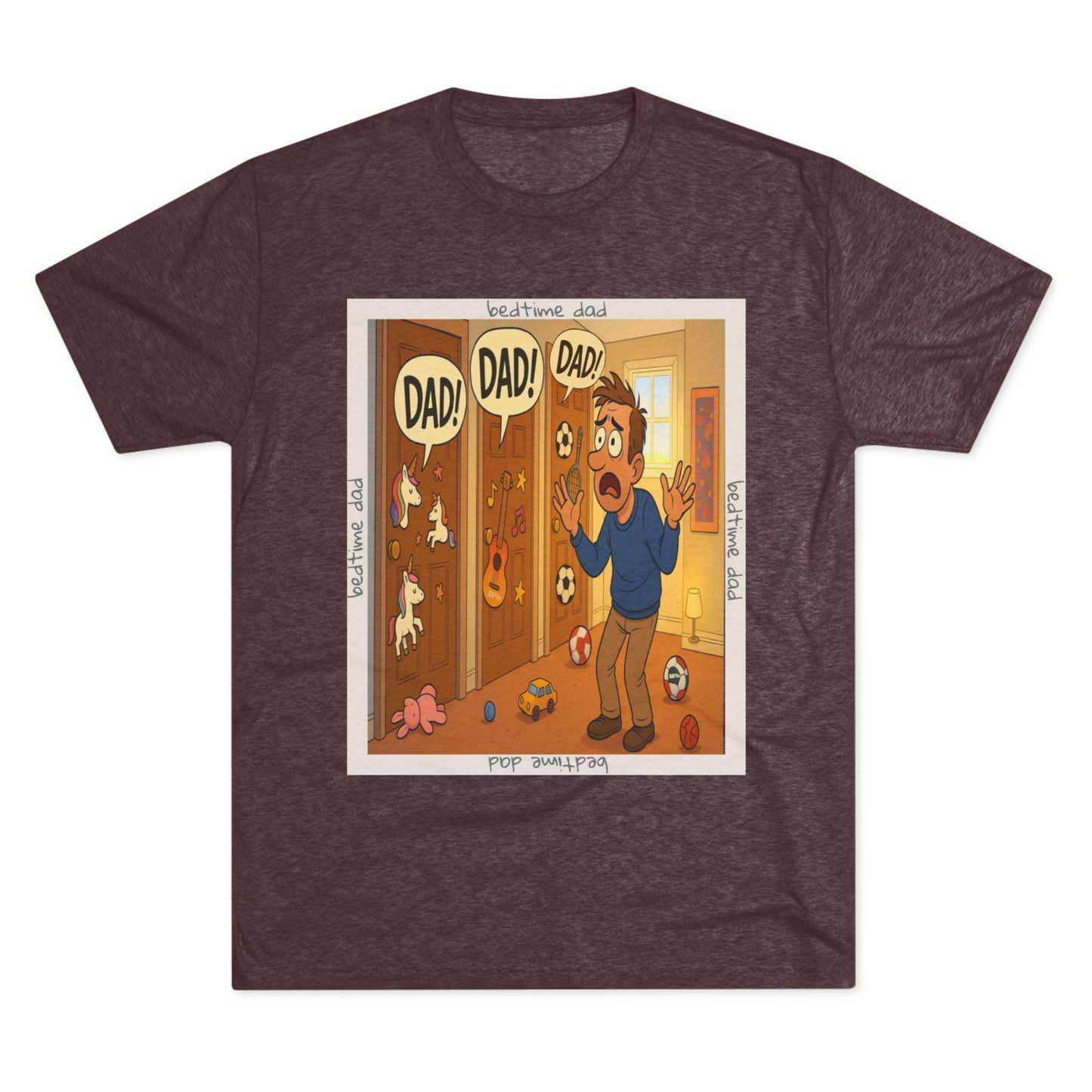 “DAAAD!” on repeat. This 66% tee is for every dad who’s survived the bedtime boss level — barely. Worn out, proud, and still undefeated.