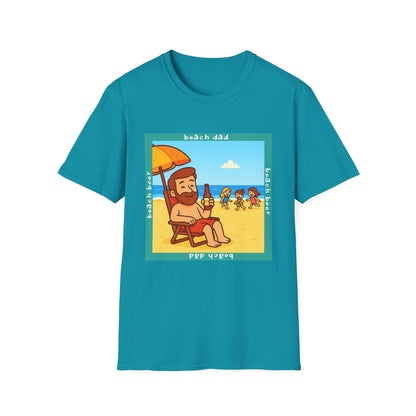 Beach Dad Beach Beer Cotton Tee - 66 Percent