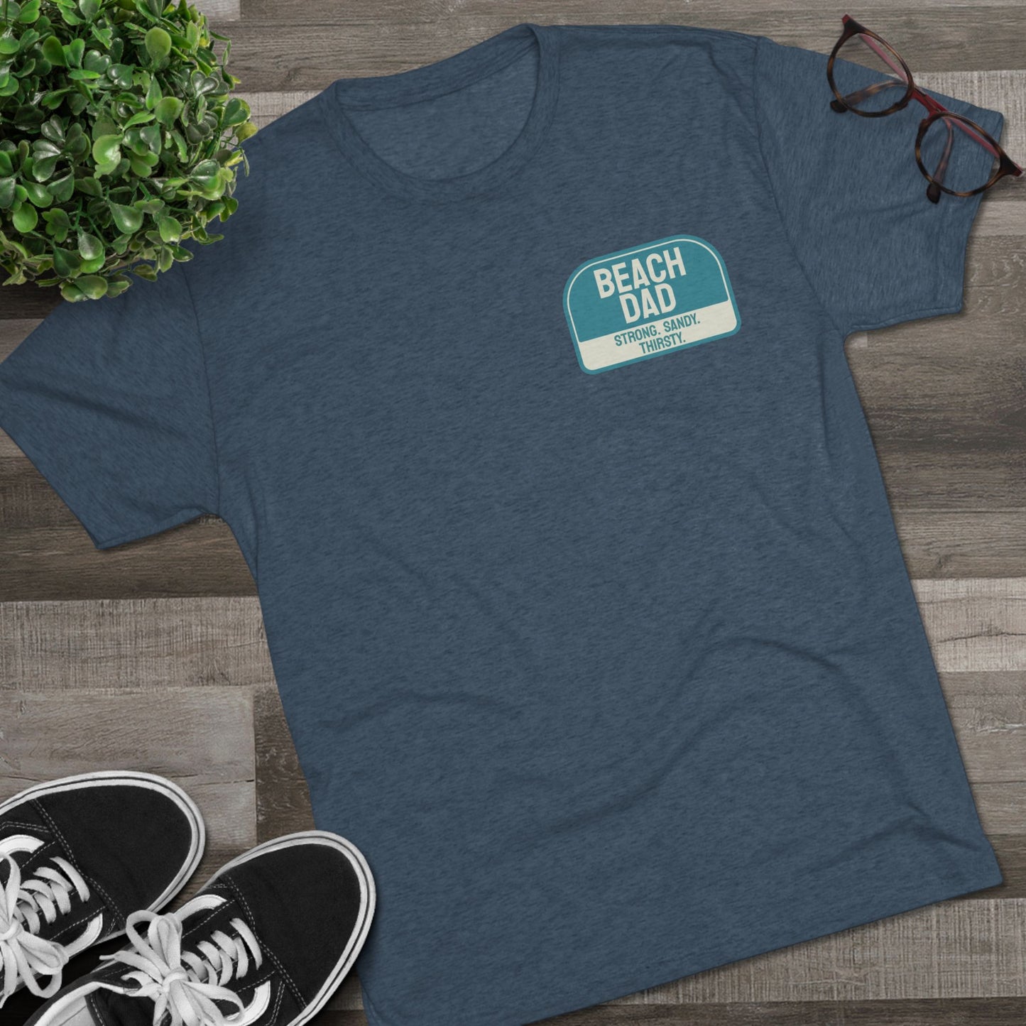 Beach Dad Logo Tri-Blend Tee - 66 Percent