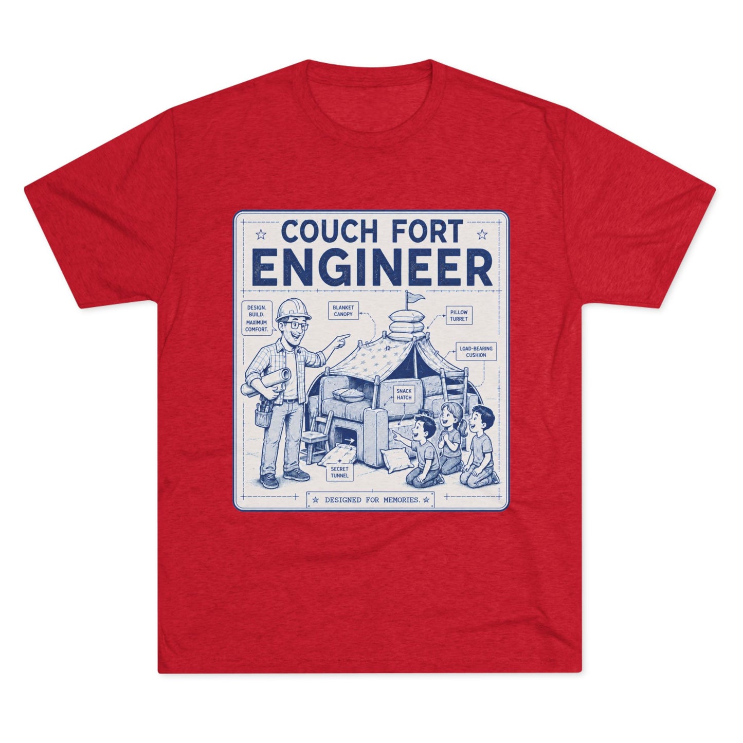 Overboard Dad Fort 66% Tri-Blend Tee