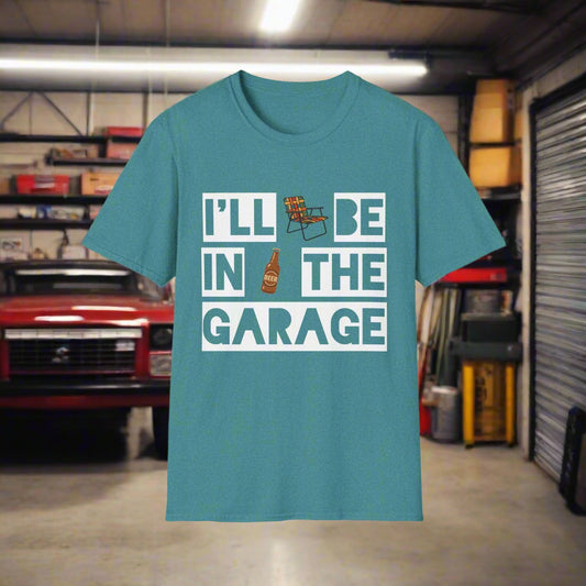 I'll Be In The Garage Cotton Tee - 66 Percent