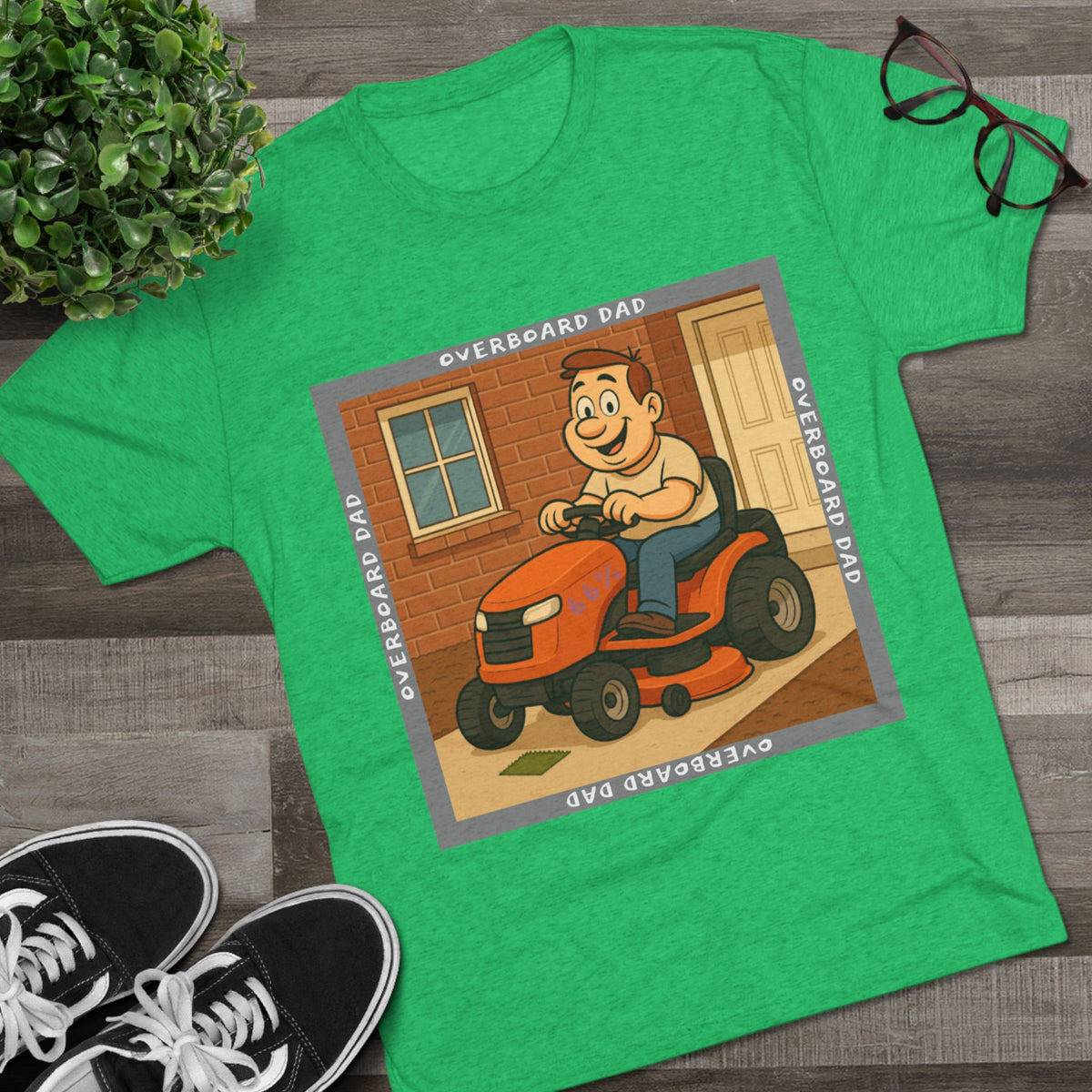 Overboard Dad Mower Tri-Blend Tee product view 16 - 66 Percent