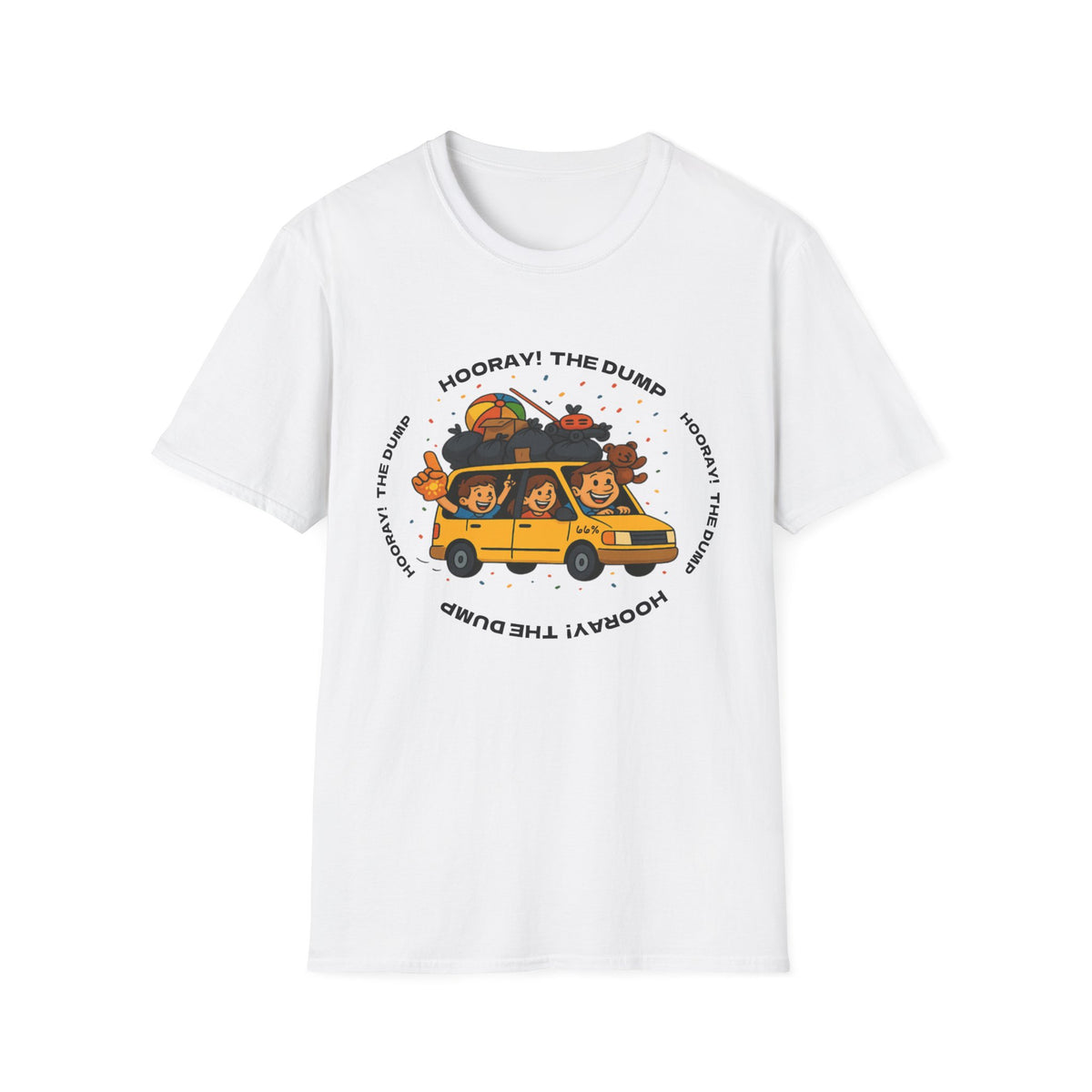 Hooray! The Dump Cotton T-shirt in White | 66 Percent