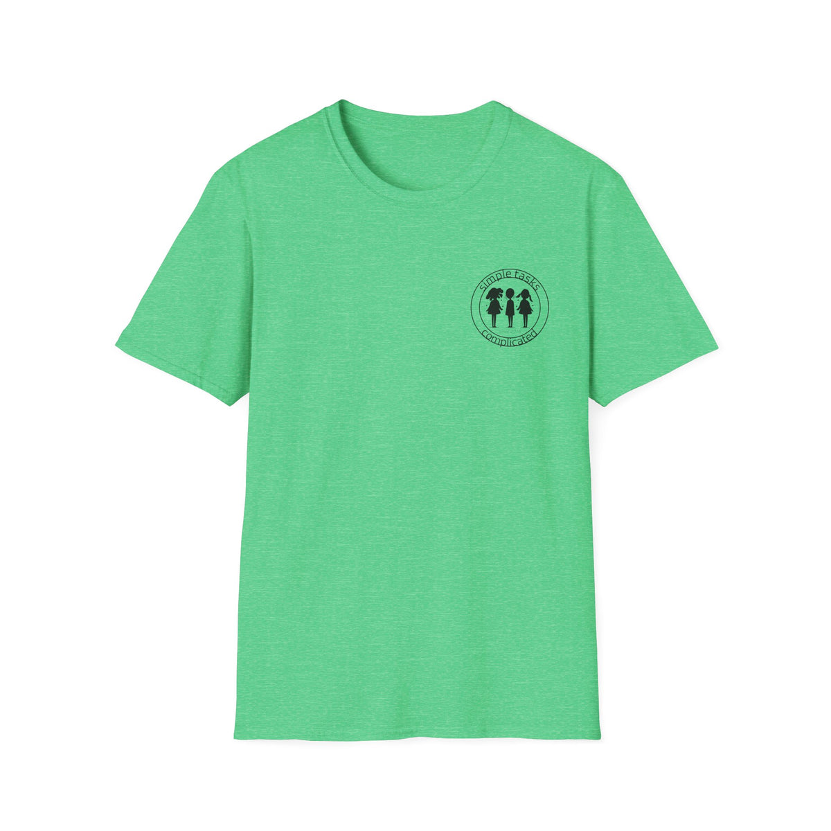Simple Tasks Complicated - Small Logo Cotton T-shirt in Heather Irish Green | 66 Percent