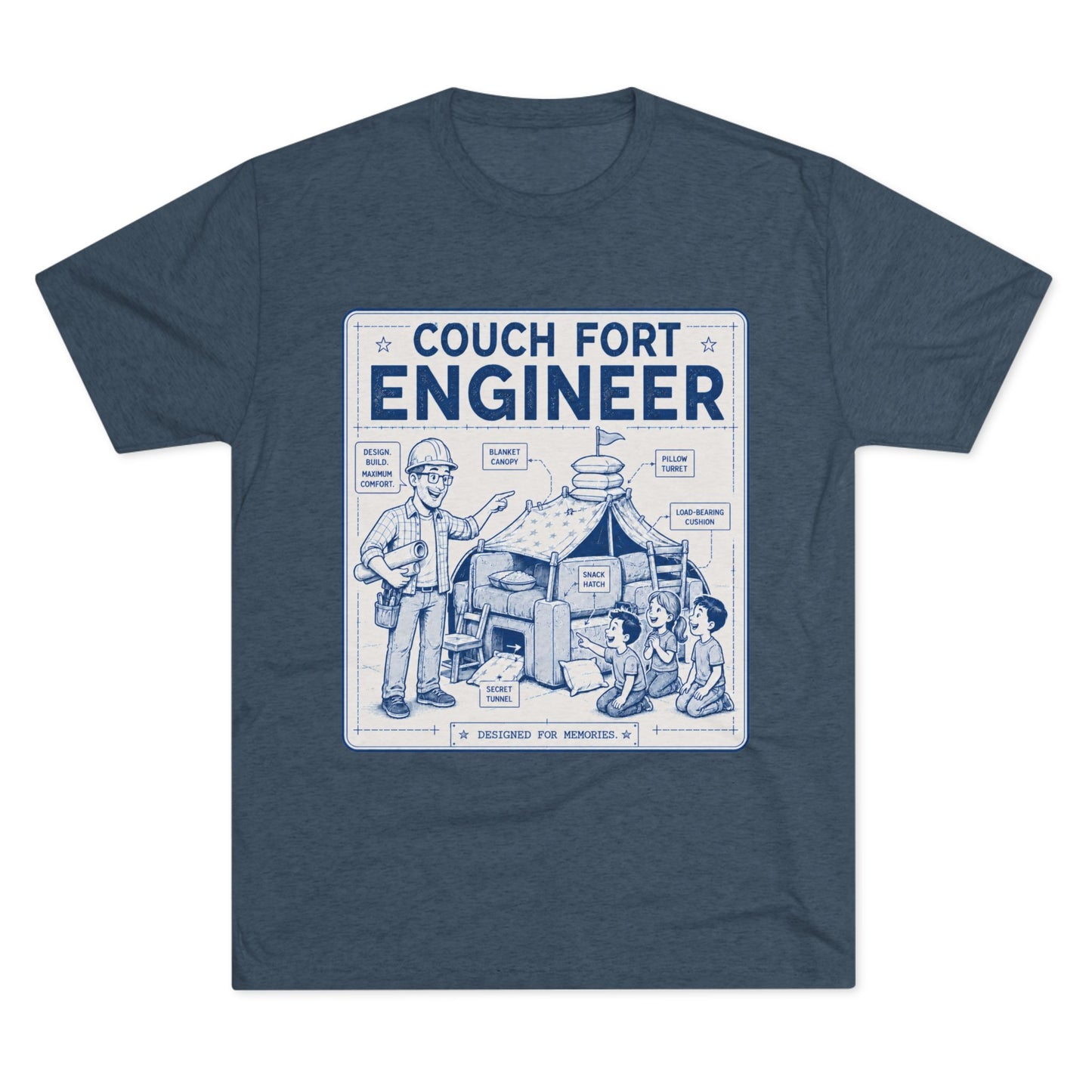 Overboard Dad Fort 66% Tri-Blend Tee