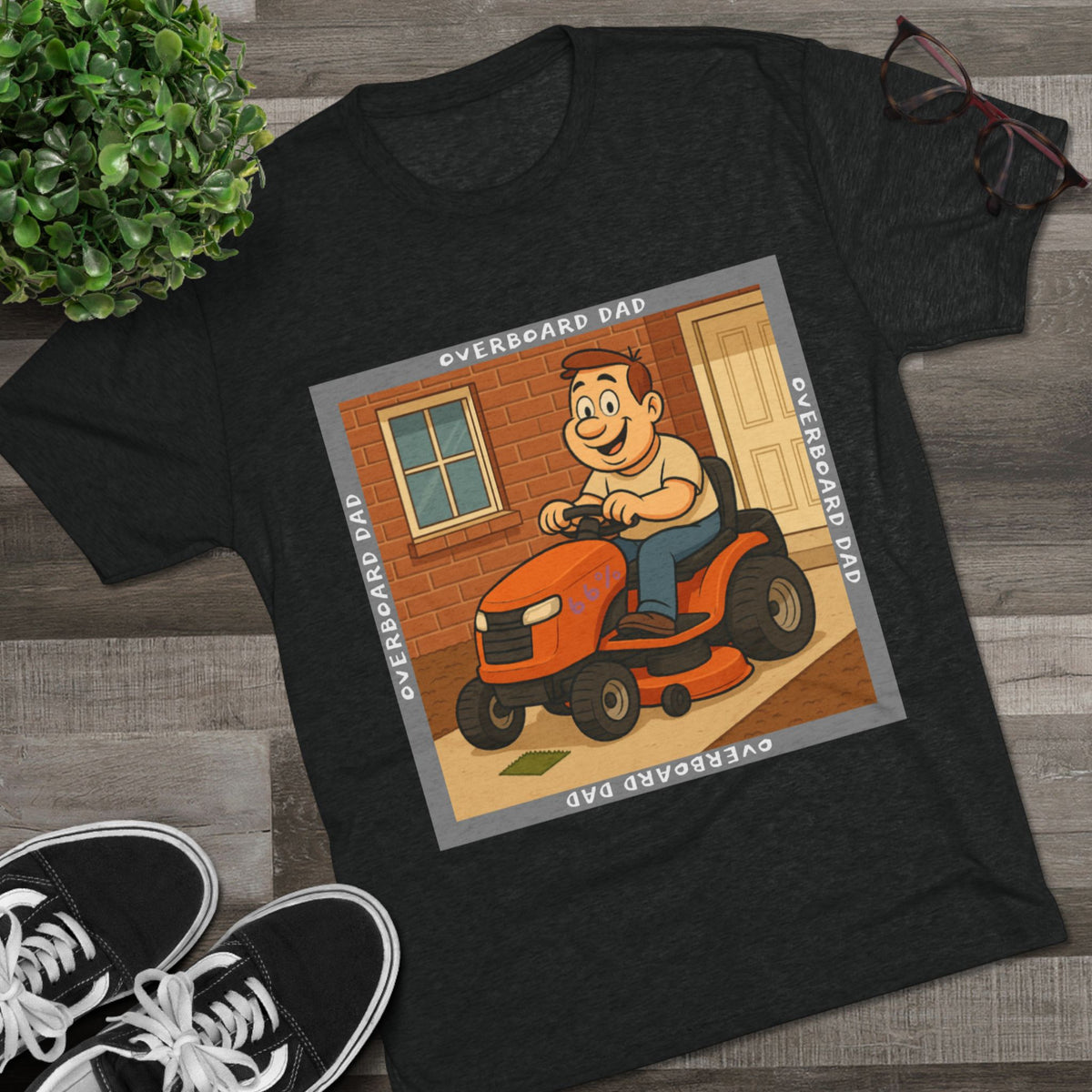 Overboard Dad Mower Tri-Blend Tee product view 13 - 66 Percent