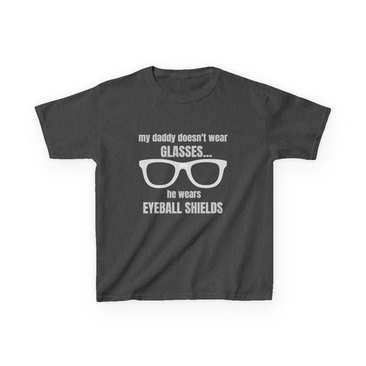 Eyeball Shields Daddy Kids T-shirt in Dark Heather | 66 Percent
