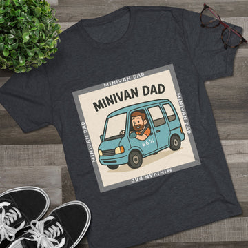 Minivan Dad Tri-Blend T-shirt in Tri-Blend Vintage Navy | 66 Percent