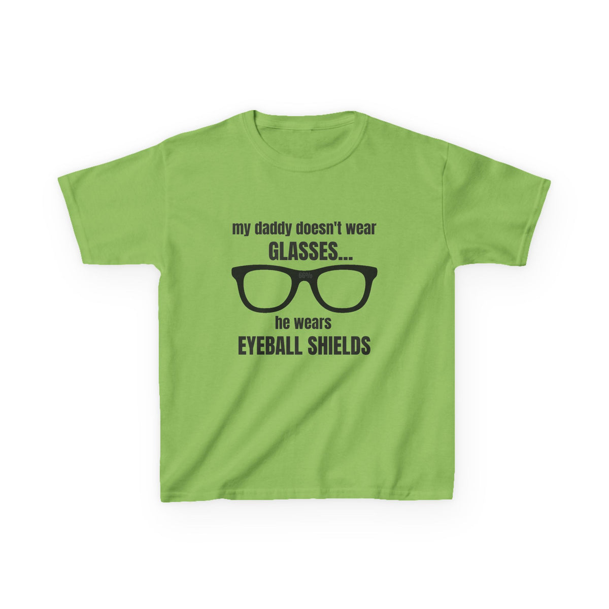 Eyeball Shields Daddy Kids T-shirt in Lime | 66 Percent