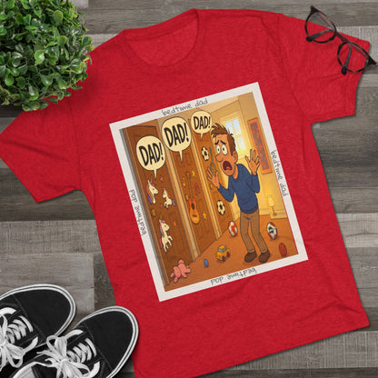 “DAAAD!” on repeat. This 66% tee is for every dad who’s survived the bedtime boss level — barely. Worn out, proud, and still undefeated.