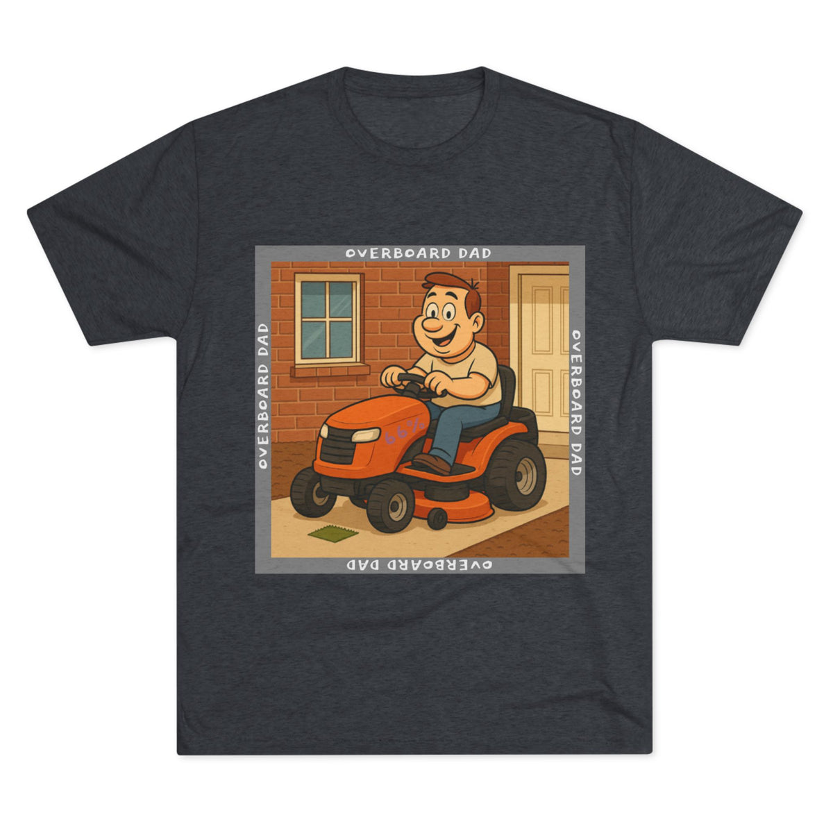 Overboard Dad Mower Tri-Blend T-shirt in Tri-Blend Vintage Navy | 66 Percent