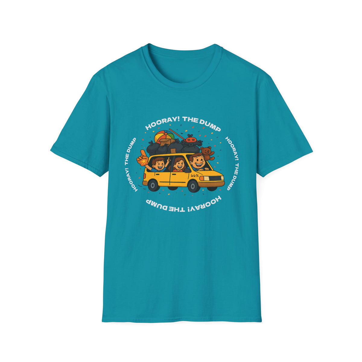 Hooray! The Dump Cotton T-shirt in Tropical Blue | 66 Percent