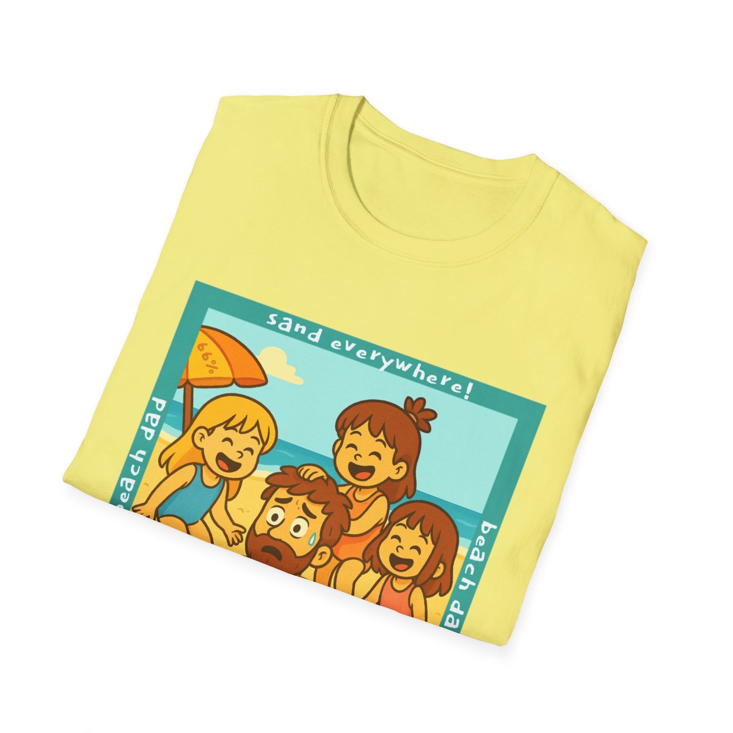 Beach Dad Buried Cotton Tee - 66 Percent