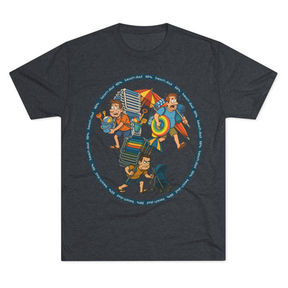 Beach Dad 66% Trifecta Unisex Tri-Blend Tee