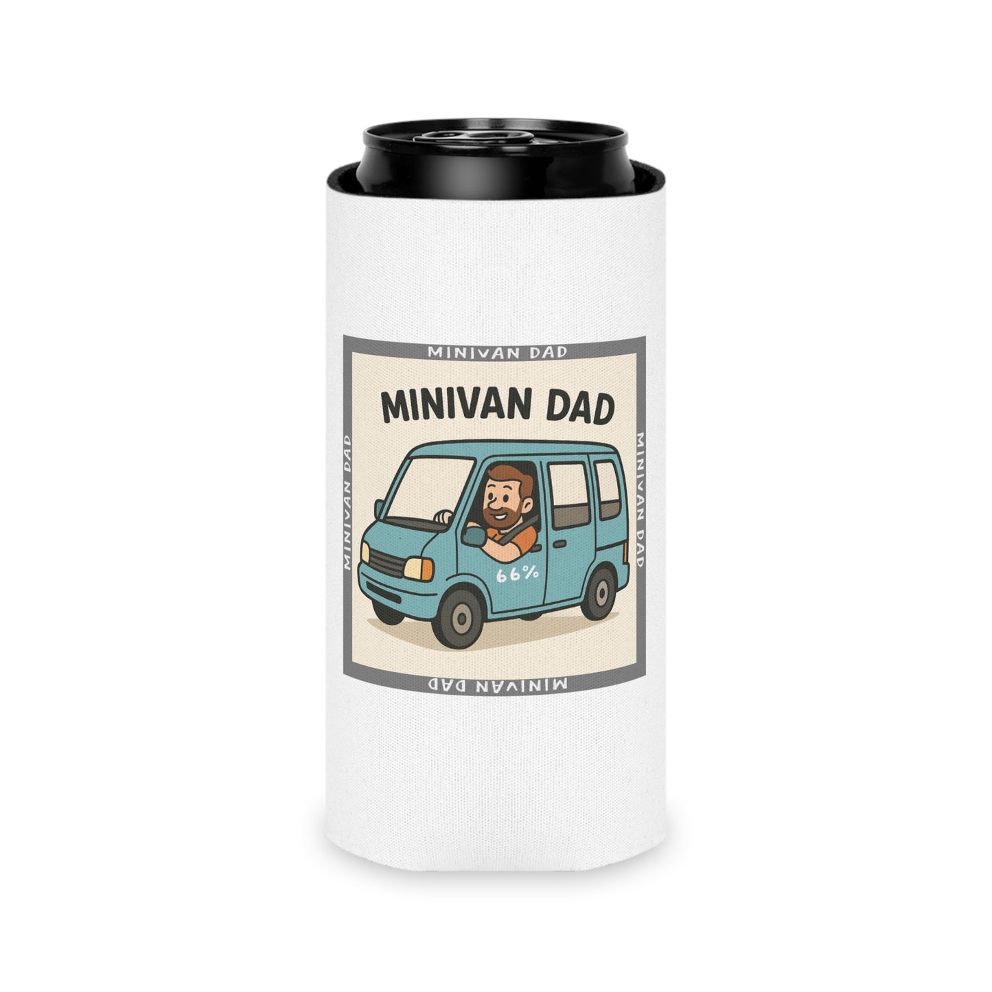 Minivan Dad 66% Can Cooler Koozie - 66 Percent