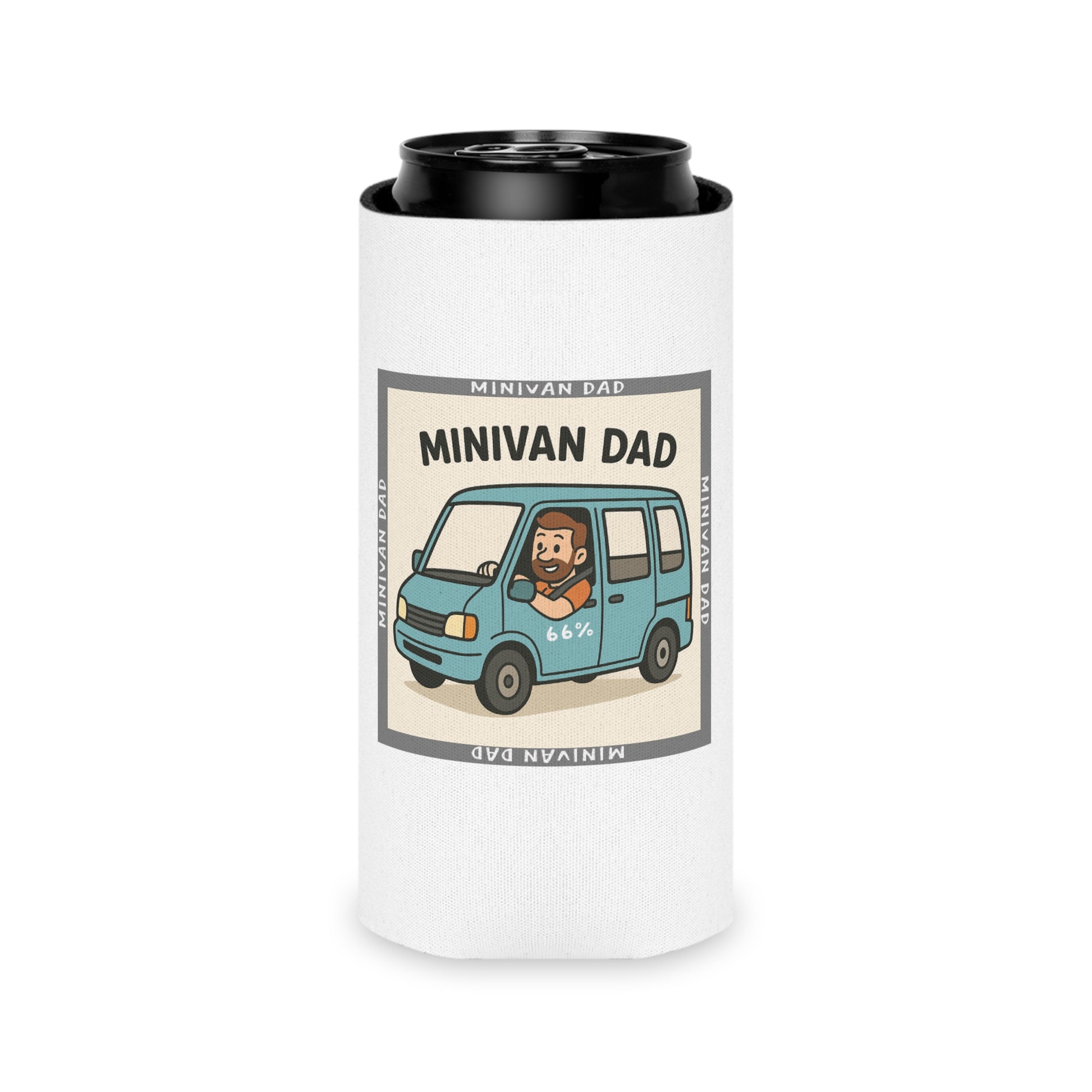 Minivan Dad 66% Can Cooler Koozie - 66 Percent