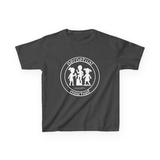 Perpetual Mischief Kids T-shirt in Dark Heather | 66 Percent