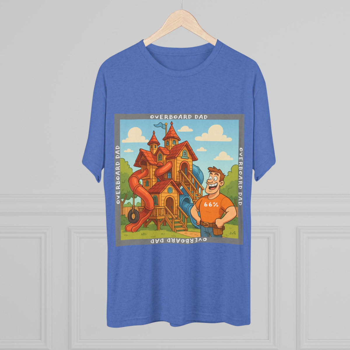 Overboard Dad Playhouse Tri-Blend Tee product view 35 - 66 Percent