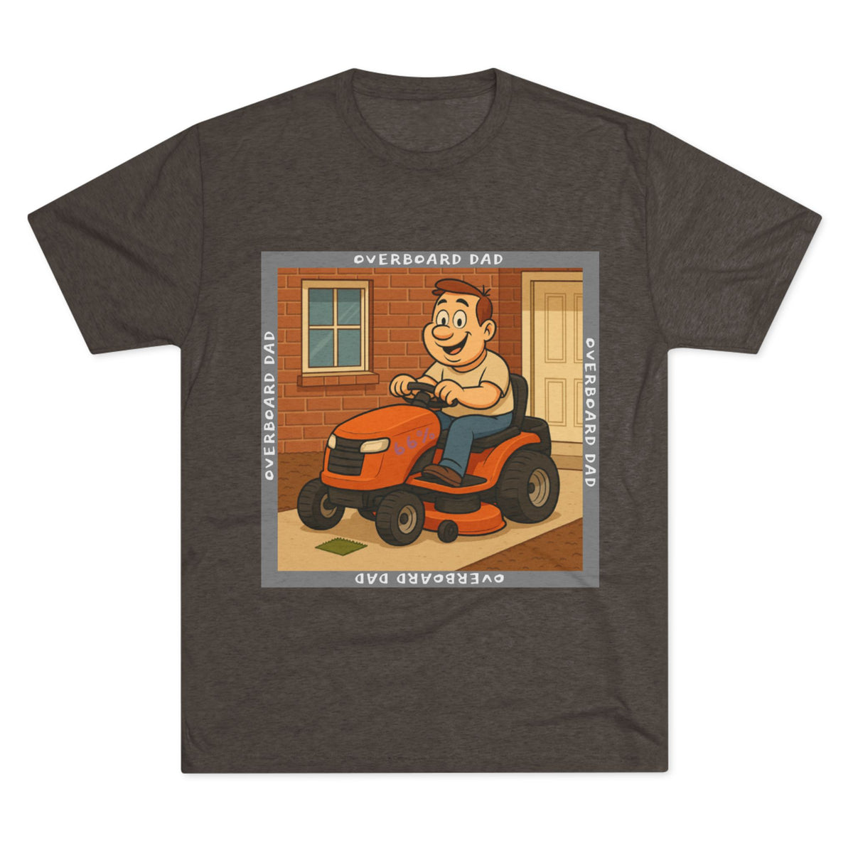 Overboard Dad Mower Tri-Blend T-shirt in Tri-Blend Macchiato | 66 Percent