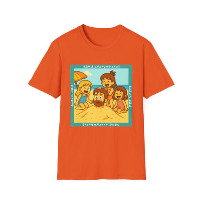 Beach Dad Buried Cotton Tee - 66 Percent