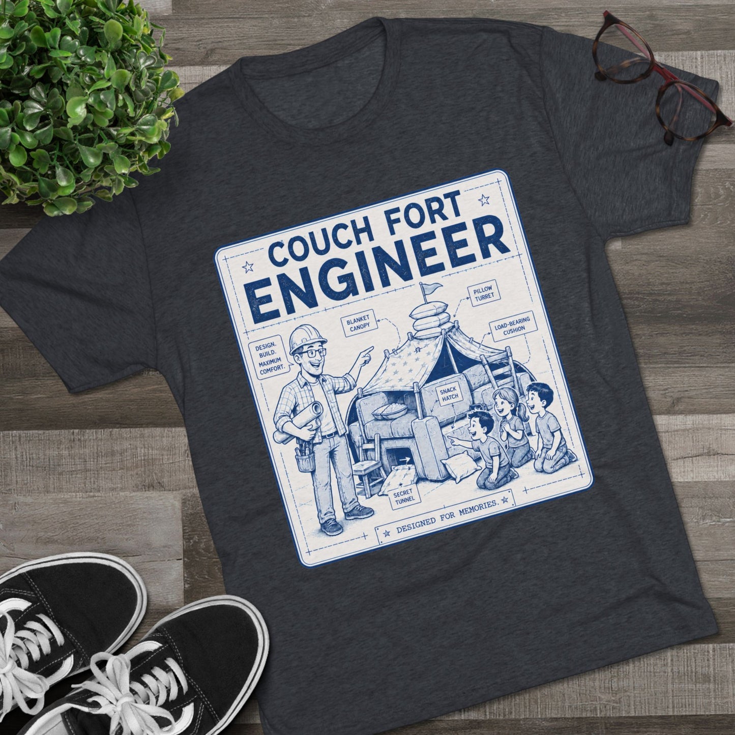 Overboard Dad Fort 66% Tri-Blend Tee