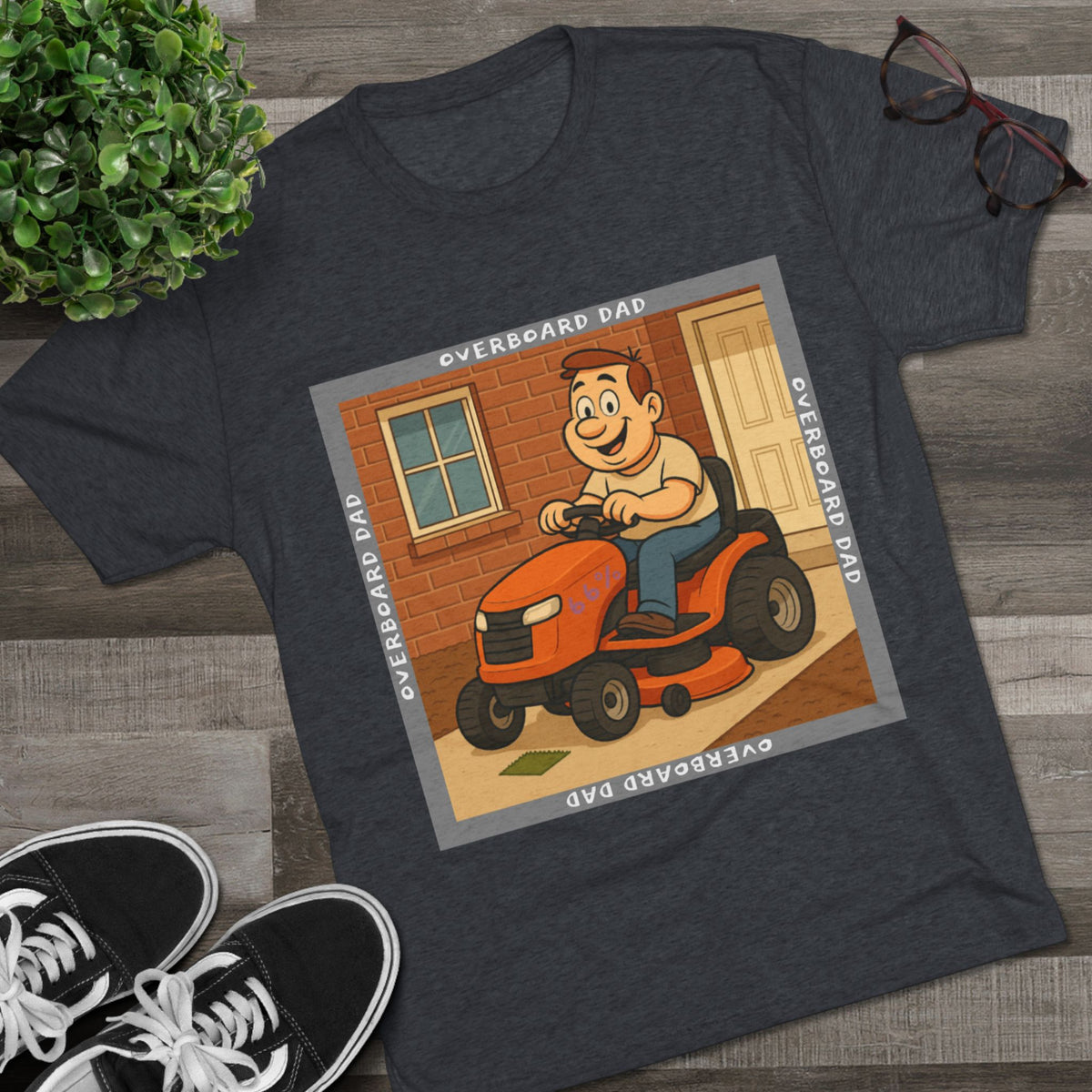 Overboard Dad Mower Tri-Blend Tee product view 20 - 66 Percent