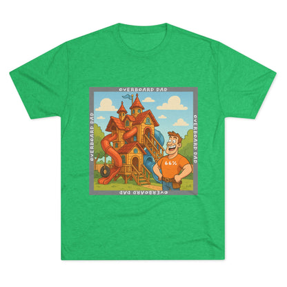 Overboard Dad Playhouse Tri-Blend T-shirt in Tri-Blend Envy | 66 Percent