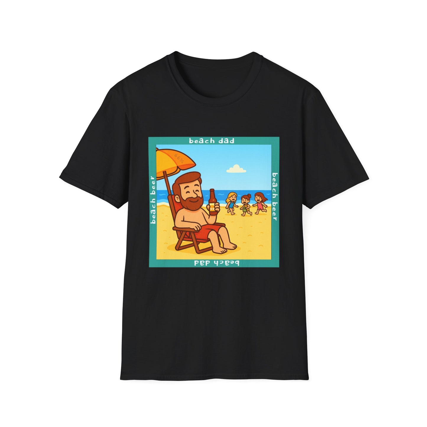Beach Dad Beach Beer Cotton Tee - 66 Percent