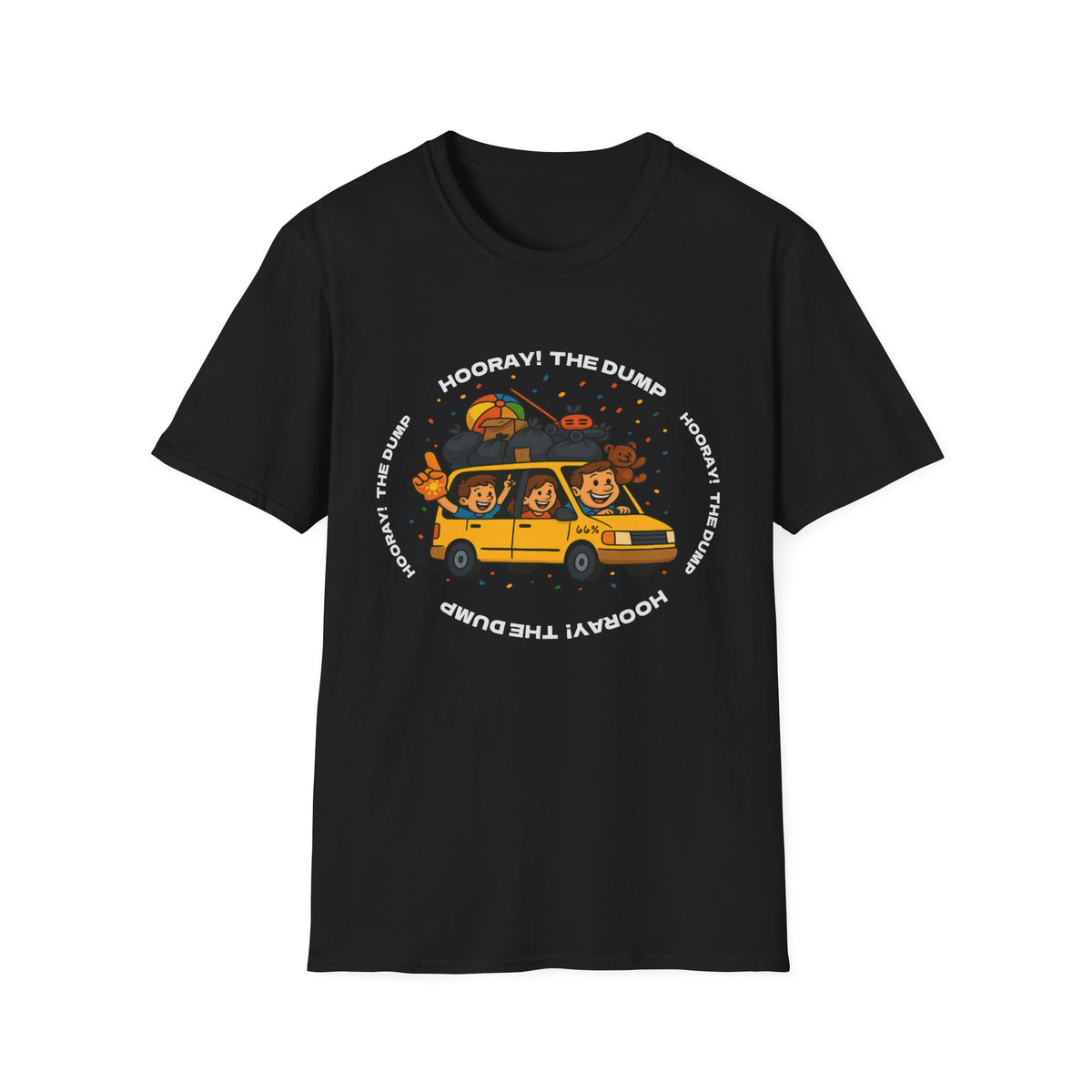 Hooray! The Dump Cotton T-shirt in Black | 66 Percent