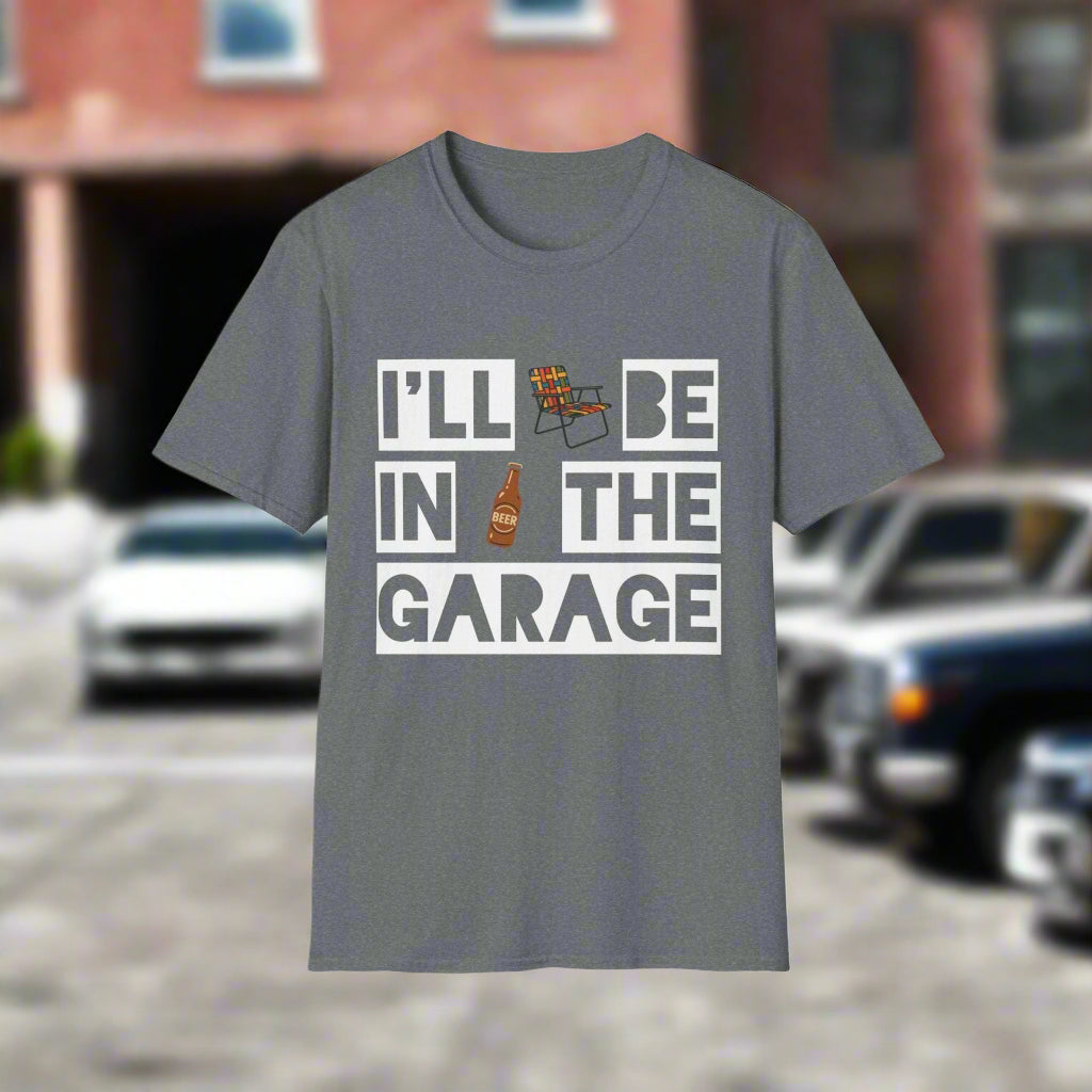 I'll Be In The Garage Cotton Tee - 66 Percent