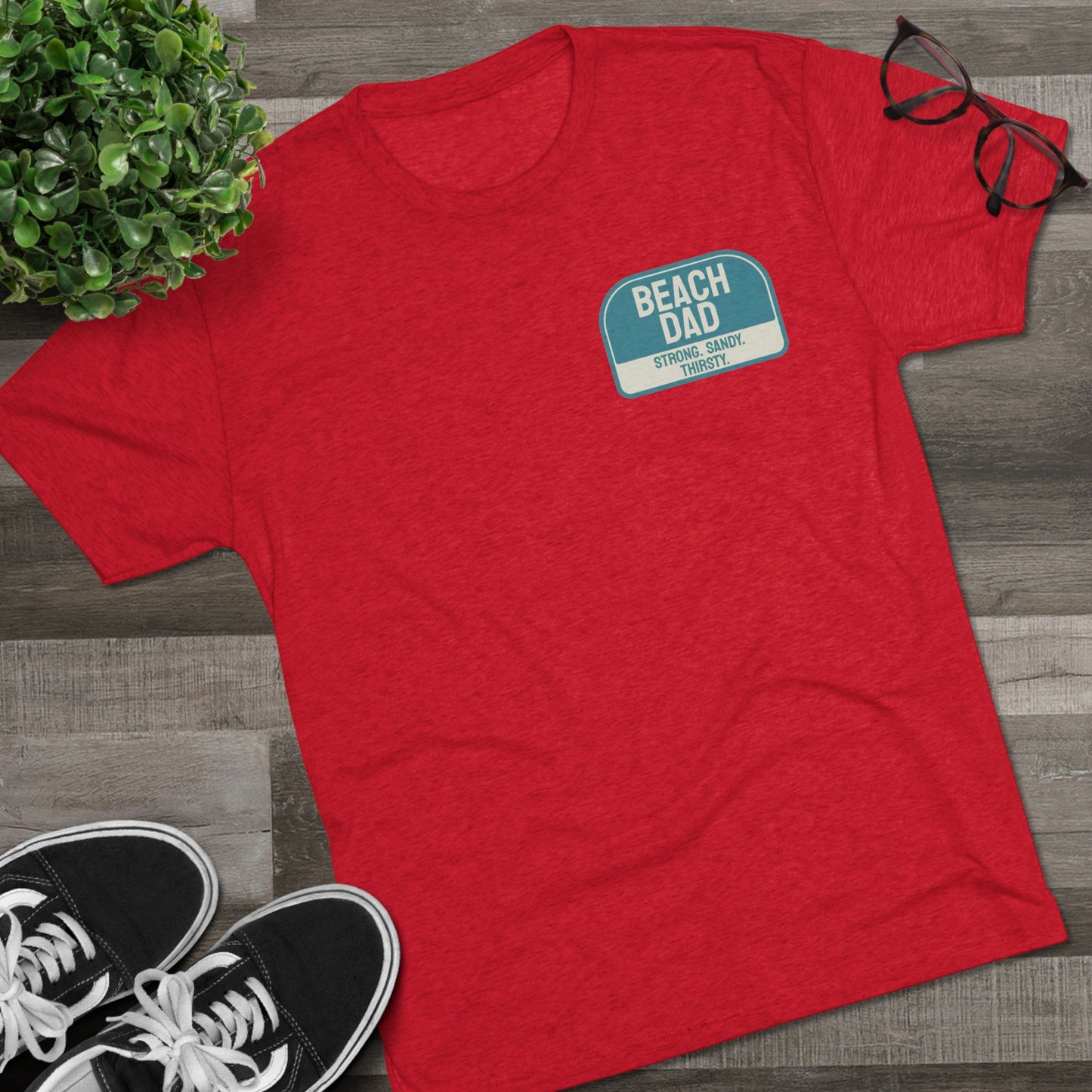 Beach Dad Logo Tri-Blend Tee - 66 Percent