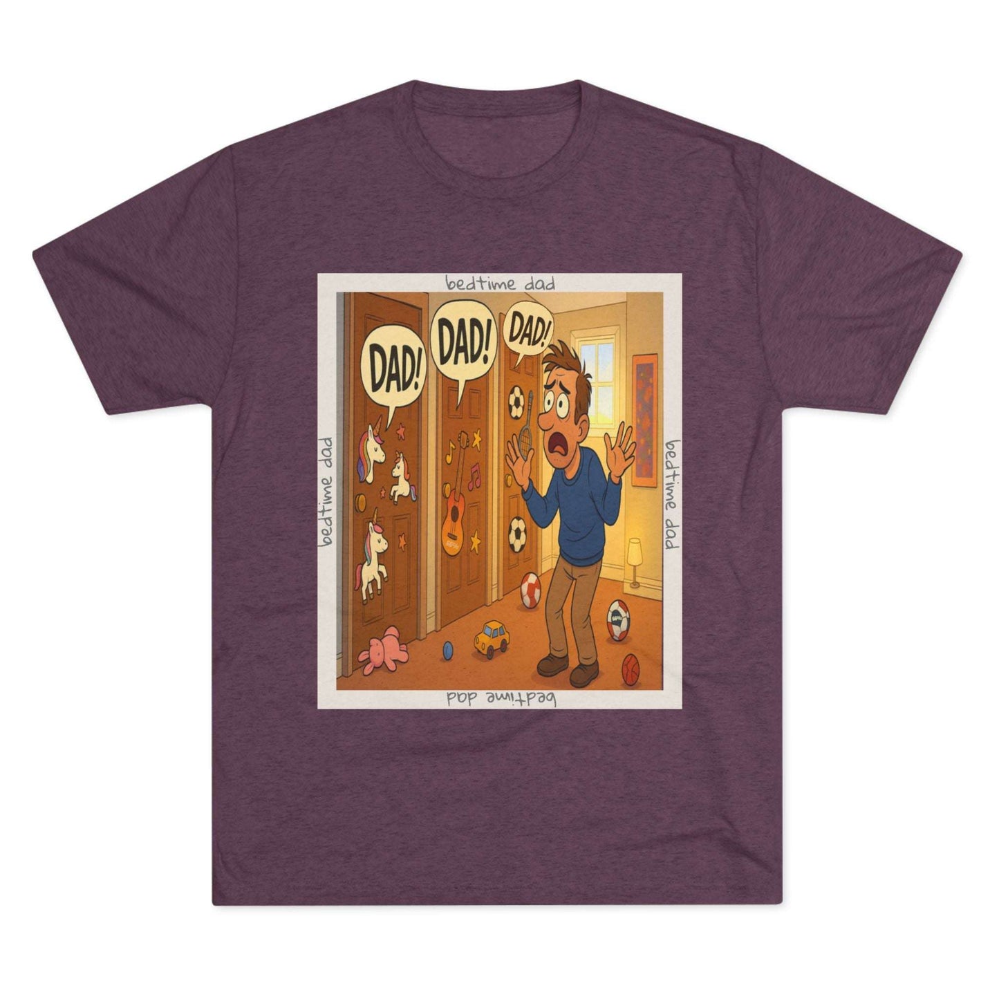 “DAAAD!” on repeat. This 66% tee is for every dad who’s survived the bedtime boss level — barely. Worn out, proud, and still undefeated.