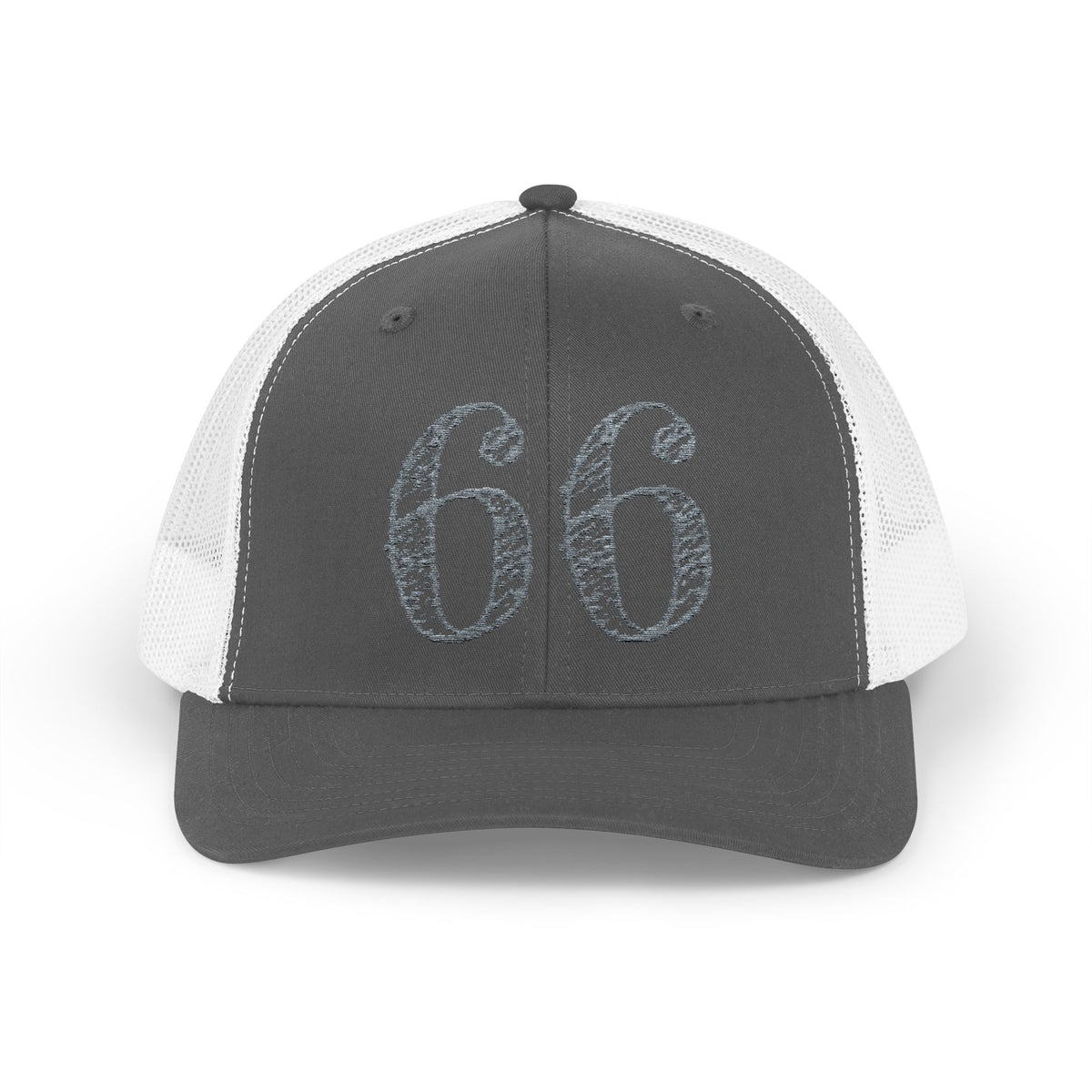 66% Snapback Trucker Hat in Charcoal / White | 66 Percent