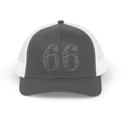 66% Snapback Trucker Hat in Charcoal / White | 66 Percent