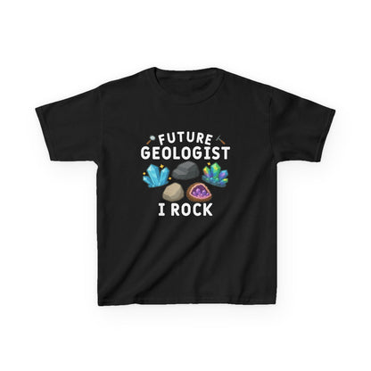 Future Geologist "I ROCK" Kids T-shirt in Black | 66 Percent