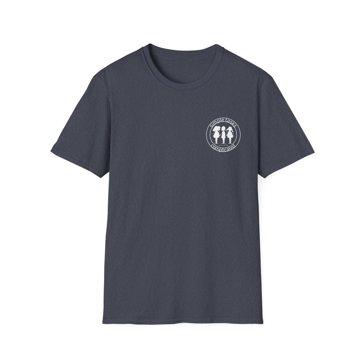 Simple Tasks Complicated - Small Logo Cotton T-shirt in Heather Navy | 66 Percent